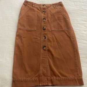 Free People brown pencil skirt